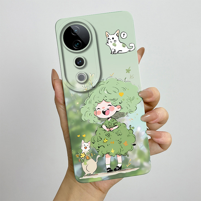 印刷された耐衝撃性の電話ケース,かわいいシェル,ソフトシリコ - Vivo V40 のレビューと価格