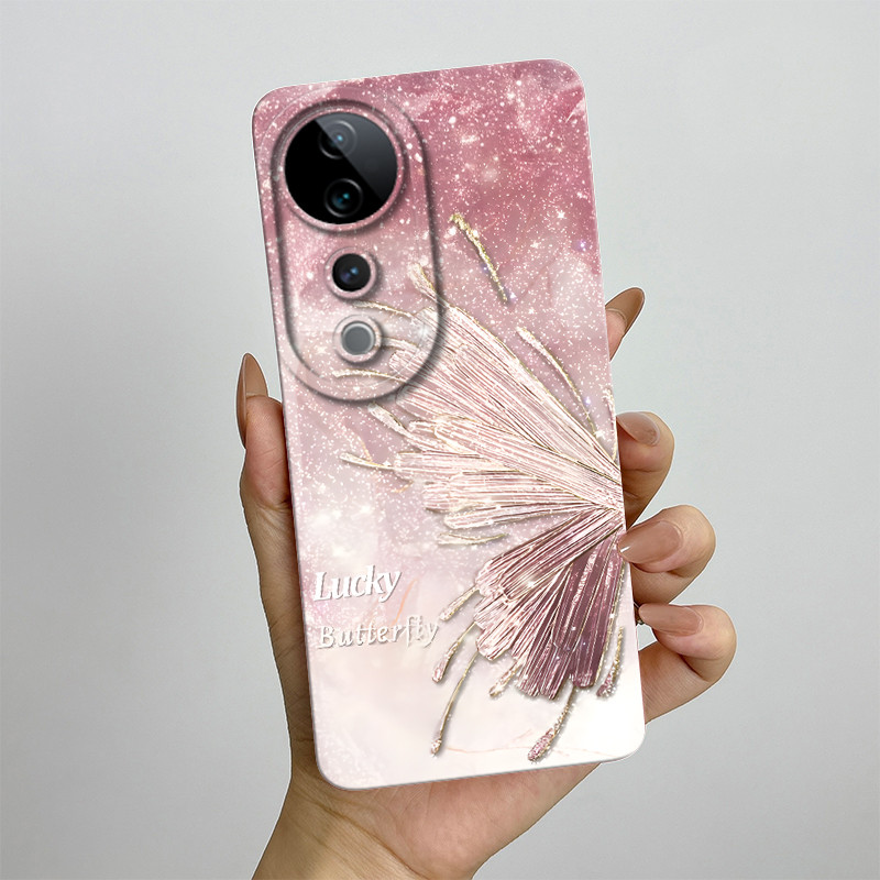 印刷された耐衝撃性の電話ケース,かわいいシェル,ソフトシリコ - Vivo V40 のレビューと価格