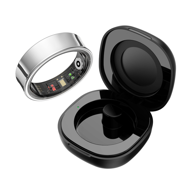 充電ケース付きのスマートリング。男女兼用。体温、健康状態、睡 - Temperature Ring Skin のレビューと価格